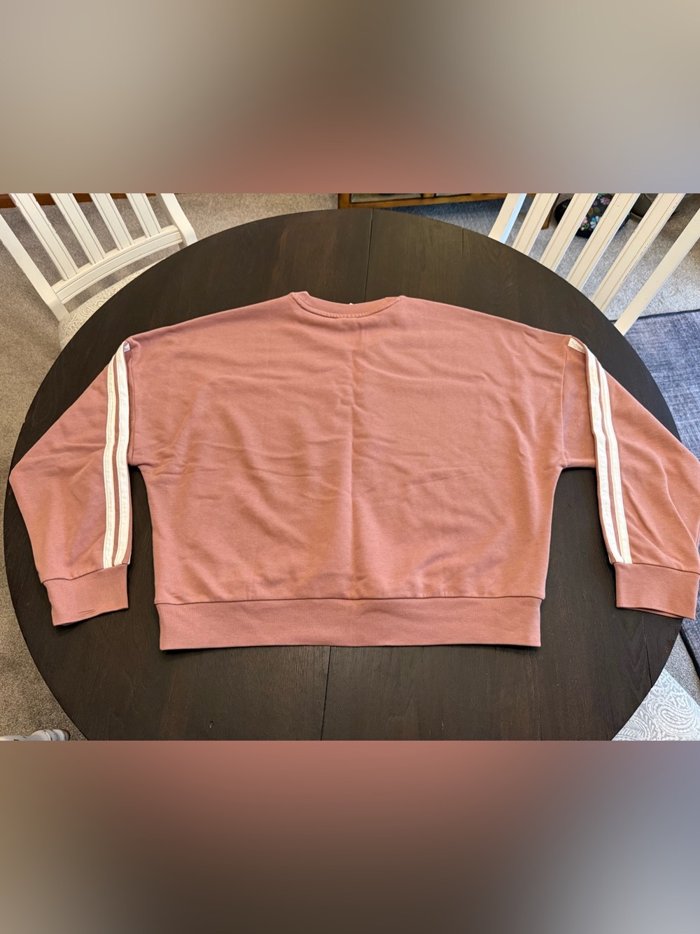 Women's Dusty Rose Crewneck Stripe Sleeve jogger set